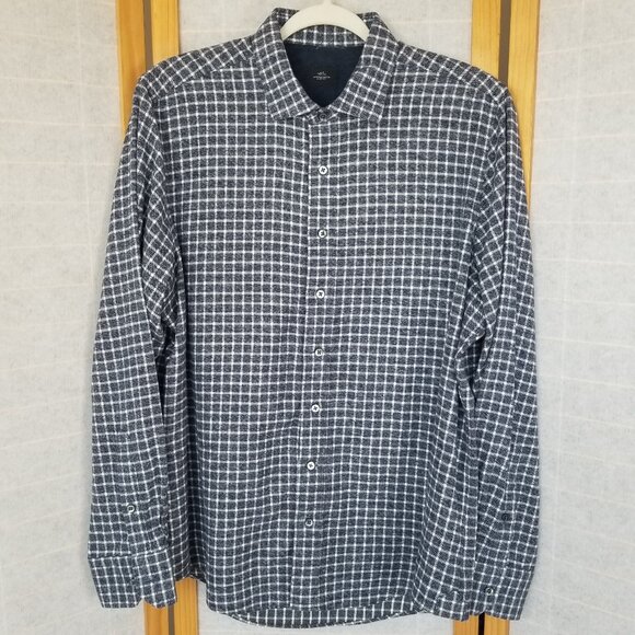 Men's Navy Check Flannel Shirt Anthony Mason Custom Atlanta Size XXL - Picture 1 of 8